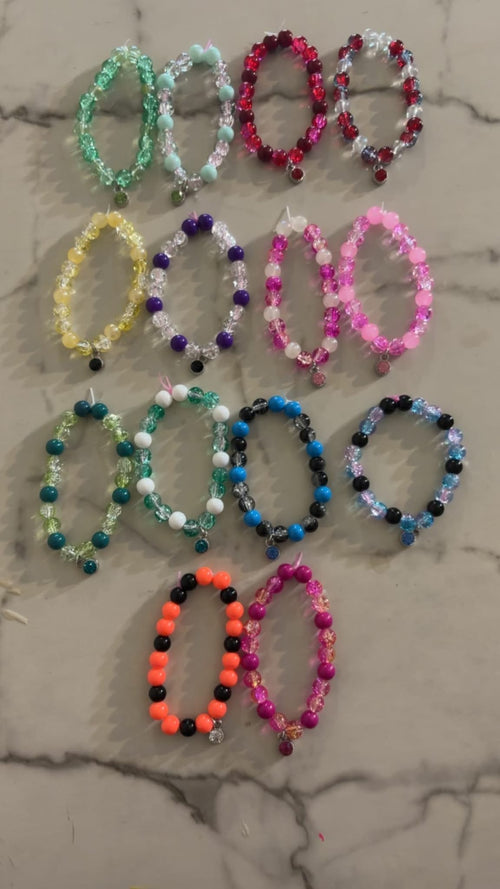 Handmade Glass Beaded Stretch Bracelet